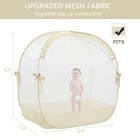L Runnzer Baby Safety Crib Tent Pop Up Canopy Mesh Cover Mosquito Net Beige