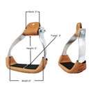 Horse Saddle Stirrups Western Saddle Aluminium Twisted Angled 51184