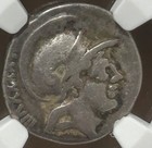 P Satrienus Ar Denarius 77 Bc Roma Or Mars She-wolf Ngc Ch F