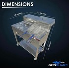 Deep Fryer Cart With 2 Pan Steam Table   Propane   Portable   Stainless Steel