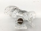Baccarat Crystal Jumping Horse With Clock Desk Or Mantel Clock