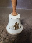 Danbury Mint Bell Pickard China Gold Lion Shield With Wooden Handle  vintage 