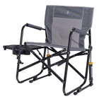 Gci Outdoor Freestyle Rocker With Side Table Foldable Rocking Camp Chair  Pewter