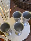 Lot Of 4 Vintage 1960s Royal Wilton Pewter Goblet Water Glass  Armetale Pewter7 