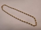 Gold Plated Mariner Chain Necklace   925 Silver   18 Inch   6mm   Puffed Anchor