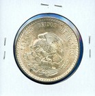 1948 Mexico 5 Peso Cuauht  moc Silver Coin  44 Bu Ms