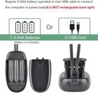 Glorious-lite Clip On Book Light reading Battery Operated-double Head  Black 