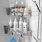 Corner Shower Caddy Shelf Rack  2 Pack Adhesive Shower Organizer Essentials - No