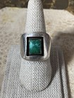 Vintage Sterling Silver And Turquoise Shadowbox Ring 02-184 