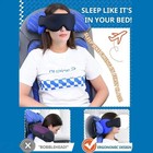 Travel Pillow For Airplanes With Head Strap   Eye Mask  360   Support Headrest
