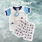 Nwt Vtg 2001 Gymboree Tug Boat Sleeper Gymmies Pajamas Set - 3-6 Months