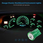 T10 194 168 Led Dash Instrument Light Bulbs Green With Twist Lock Socket 