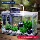 Vimvins 5 Gallon Glass Small Fish Tank With Filter Light And Lid  Betta Aquarium