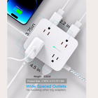 Surge Protector Power Strip 8 Widely Outlet Extender 4 Usb Ports 5ft Extend Cord