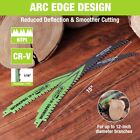 Workpro 5pcs 15  Wood Pruning Reciprocating Saw Blades Set Arc Cutting Edge 6tpi