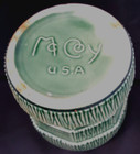 Vintage Mccoy Usa Green Basketweave Pottery Planter flower Pot 5 Inches Tall Vg