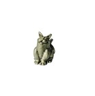 Vintage Tiny Miniature Pewter Fat Silly Funny Cat Figurine