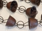 Vintage Copper Rain Chain 6 5  Hammered Copper Cups  Downspout Gutter