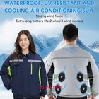 Summer Cooling Fan Jacket Four Hole Men Women Air Conditioning Refrigeration Clo