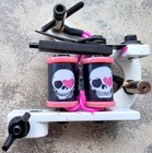 White Neon Hot Pink Splatter Jensen Shader Tattoo Machine Skulls Hearts Handmade