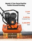 Vevor 7hp Plate Compactor 5400vpm 4440lbs Vibrating Ground Rammer For Asphalt
