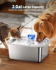 Swsun Stainless Steel Dog Water Fountain 3 Gallon Extra Large Pet Drinking