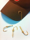  25  Eagle Claw Original Gold-plated Fish Hook Hat Pin money Clip - Wholesale   
