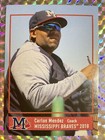 2018 Carlos Mendez Coach  38 Mississippi Braves Minor League Aa Cstore Rare