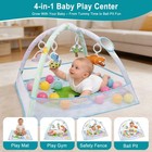 4-in-1 Baby Play Mat Gym With Fence  Ball Pitfoldable Waterproof Tummy Time Mat