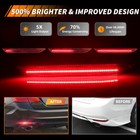 2x Rear Bumper Reflector Red Led Tail Brake Signal Lights For 16-17 Honda Accord