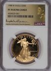 1988-w Gold Eagle 1 Oz   50 Ngc Pf70 Ultra Cameo W  St  Gaudens Facsimile Sign 
