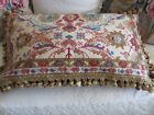 Aubusson Style Old World Look Amazing Pattern Needlepoint Pillow Large Nwot
