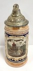 Vintage Gerz West German Mannheim Scenery Pewter Beer Stein