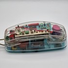 Vintage Unisonic 6900 1980 s Clear See Through Push Button Phone Y2k