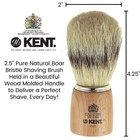 Kent Vs Natural Badger Bristle Beechwood Shaving Brush For Men Perfect Lather