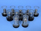 Fisher Phase Contrast Condenser  And Microscope Objective Lens Lot Of 12