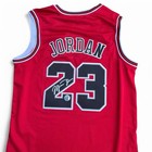 Michael Jordan Chicago Bulls  23 Hand Signed Red Jersey Autograph Hologram   Coa