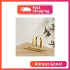 Hoodo Clear Arch Wedding Table Numbers 1-10 With Stands  5 x7  Arched Acrylic Si