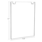 Bluevalley 6-pack Acrylic Sign Holder 8 5x11 Wall Mount Clear Picture Frame
