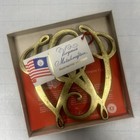 Virginia Metal Crafters Brass Trivet George Washington Cypher Trivet 6    Nib