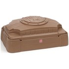 Step2 Play And Store Sandbox Brown Plastic Kids Outdoor Toy With Cover