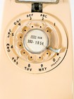 Vintage Bell System Western Electric Wall Rotary Telephone  Tan  Cream 1987