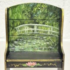 Dollhouse Miniature Artist 1 12 Monet   s Water Lillies Settle Bench Kathy Manuel