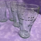 Vintage Coca Cola Glass 4 5  Green Tint 6oz Six Glasses