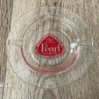 Pearl Fine Lager Beer Ashtray Clear Glass 5    Diameter  Round