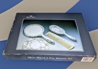 Regal Silver 3 Piece Silver Plated Dresser Vanity Set Mirror Comb Brush Vintage