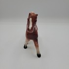 Vintage Ceramic Porcelain Brown And Cream Horse W ears Laid Back Figurine Japan