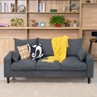 3 Seater Upholstered Sofa Couch Linen Fabric Loveseat Modern Living Room Sofa