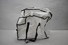 Lot Of 11 Large White Plastic Canvas Tote Bags Utility Carry Case Storage 18x17 