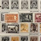 Malaya States Stamps Lot Queen Elizabeth Ii  Perlis Selangor Singapore Trengganu